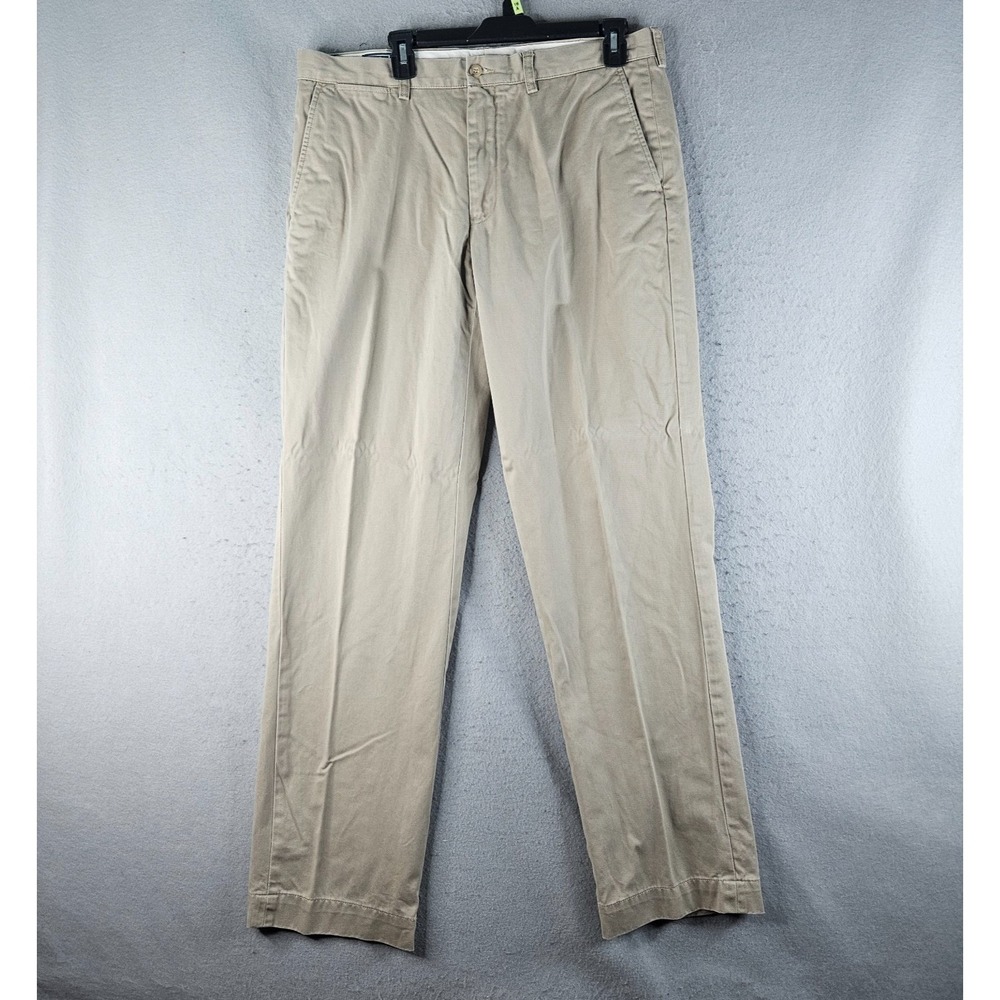 Vintage Polo Ralph Lauren Preston Pants Mens 36x34 Beige Chino Straight Preppy